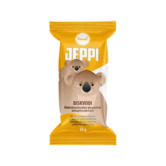 BIEZPIENA SIERIŅŠ JEPPI AR BISKVĪTA KRĒMA GARŠU 38G