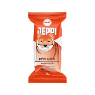 BIEZPIENA SIERIŅŠ JEPPI AR KRĒMA BRULĒ GARŠAS PILDĪJUMU 38G