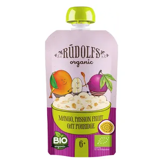 Auzu putra RŪDOLFS BIO Mango, marakuja, no 6 mēn, tūbiņā, 110g