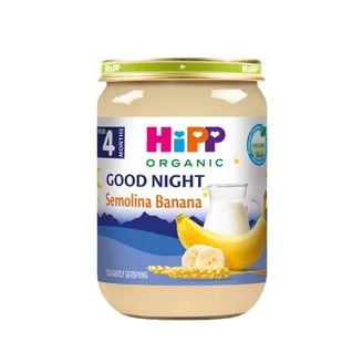 BIEZPUTRA PIENA HIPP MANNAS AR BANĀNIEM NO 4+ 190G