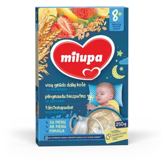 BIEZPUTRA PILNGRAUDU MILUPA AR ZEMENĒM 8+ 250G
