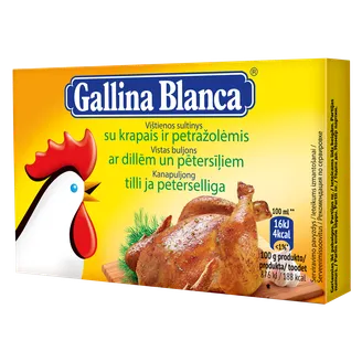 BULJONS GALLINA BLANCA VISTAS AR DILLĒM PĒTERSĪĻIEM 8X10G