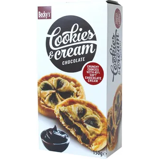 CEPUMI BECKYS AR ŠOKOLĀDES KRĒMA PILDĪJUMU 150G