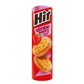 Cepumi HIT ar zemeņu krēmu 220g