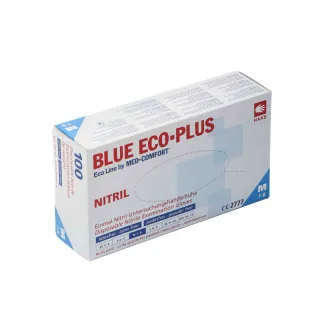 CIMDI NITRILA ECO PLUS M IZM. ZILI BEZ PŪDERA 100GAB