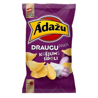 ČIPSI ĀDAŽU KRĒJUMA SĪPOLA GARŠA DRAUGU PAKA 180G