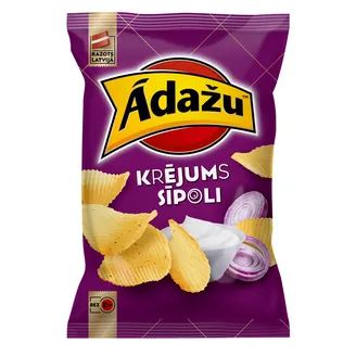 ČIPSI ĀDAŽU KRĒJUMS UN SĪPOLI 130G