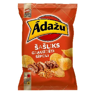 Čipsi ĀDAŽU Šašliks un grauzdēti sīpoli, 130g