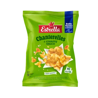 ČIPSI ESTRELLA KARTUPEĻU AR GAILEŅU GARŠU 170G