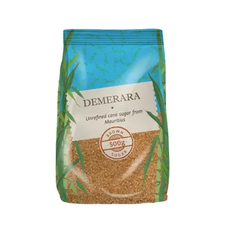 CUKURS DEMERARA BRŪNAIS NERAFINĒTAIS 500G