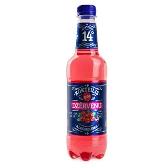 D ALK.KOKT.TIP TOP DZĒRVENĪTE 14% 0.5L PET