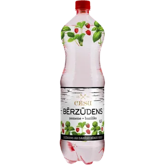 D BĒRZŪDENS CĒSU ZEMENE BAZILIKS VIEGLI GĀZ.1.5L PET