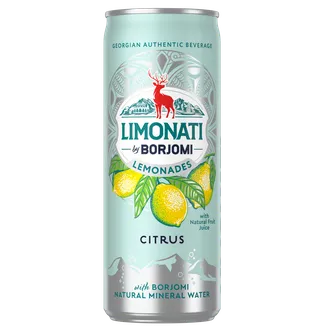 Limonāde Limonati by BORJOMI, citronu, bundžā, 0.33l (DEP)