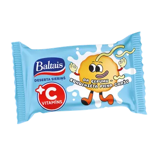 DESERTA SIERIŅŠ BALTAIS AR C VITAMĪNU UN CEPUMA KONDENSĒTĀ P