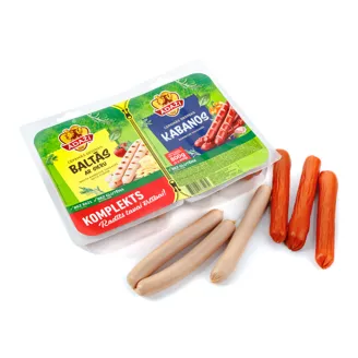 DESIŅAS ĀDAŽI BALTĀS UN KABANOS KOMPLEKTS 800G