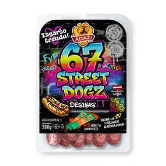 DESIŅAS ĀDAŽI STREET DOGZ 67 KŪPINĀTAS 380G