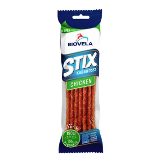 DESIŅAS BIOVELA STIX KABANOSSI VISTAS KAR. KŪP.100G