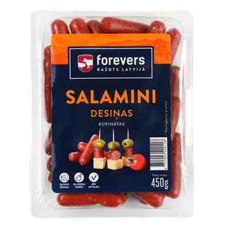 DESIŅAS FOREVERS SALAMINI MINI PUSKŪPINĀTAS 450G