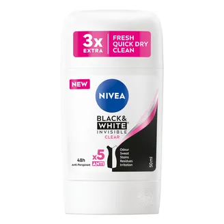 DEZODORANTS NIVEA BLACK&WHITE CLEAR ZĪM.SIEV.50ML