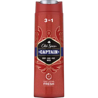 DUŠAS ŽELEJA OLD SPICE 2IN1 CAPTAIN VĪR.400ML