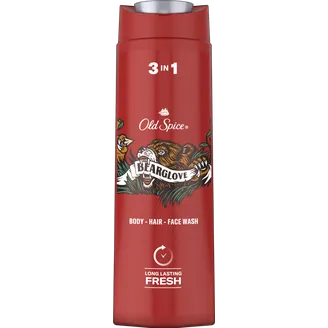 DUŠAS ŽELEJA OLD SPICE BEARGLOVE VĪR. 2IN1 400ML