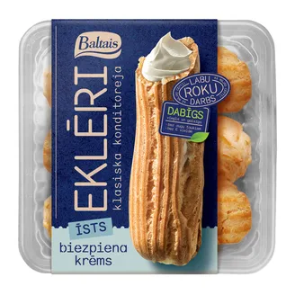 EKLĒRI BALTAIS AR BIEZPIENA KRĒMU 135G