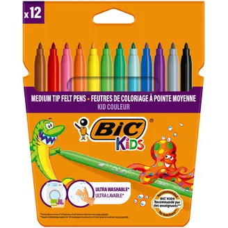 FLOMĀSTERI FELT PENS 12 KRĀSAS BIC