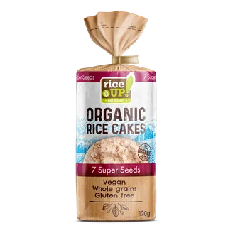GALETES RICE UP AR 7 SUPER SĒKLĀM ORGANIC 120G