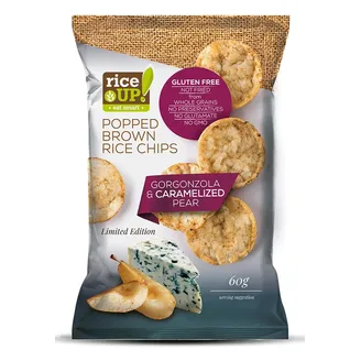 GALETES RICE UP BRŪNO RĪSU ČIPSI AR KARAM. BUMBIERU GAR. 60G