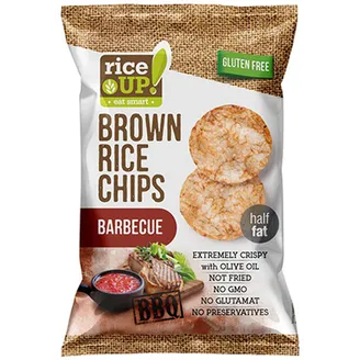 GALETES RICE UP BRŪNO RĪSU ČIPSI BBQ GARŠU 60G