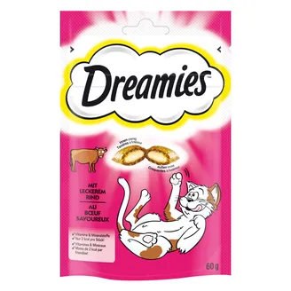 GARDUMS KAĶIEM DREAMIES AR LIELLOPA GAĻU 60G