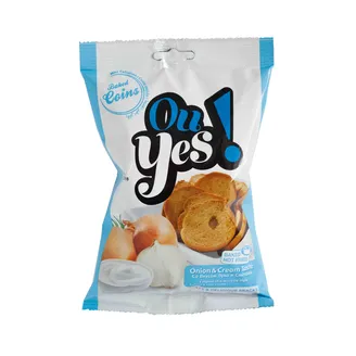 Maizes grauzdiņi OU YES! ar sīpolu un skābā krējuma garšu, 75g