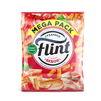 Grauzdiņi FLINT, ar bekona garšu, 110g