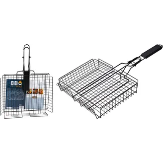 GRILA GROZS RESTE 31CM MELNS 56CM AR SALOKĀMU ROKTURI SS26