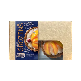 GROZIŅI BALTAIS LIELIE AR VĀRĪTO KRĒMU UN PERSIKIEM 200G