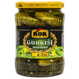 GURĶI KOK MARINĒTI 4-7CM 530G