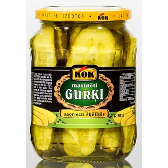 GURĶI KOK MARINĒTI SAGRIEZTI ŠĶĒLĪTĒS 680G