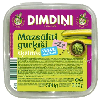 GURĶĪŠI DIMDIŅI MAZSĀLĪTI ŠĶĒLĪTĒS AR VASABI 500G