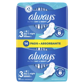 HIGIĒNISKĀS PAKETES ALWAYS DUO ULTRADay&NIGHT 14GAB.