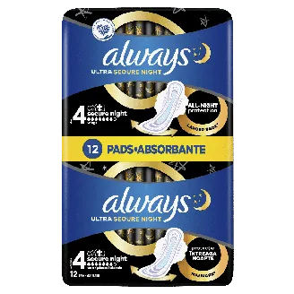 HIGIĒNISKĀS PAKETES ALWAYS ULTRA DUO EXTRA NIGHT 12GAB.