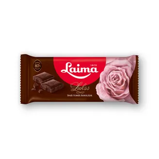 ĪPAŠI TUMŠA ŠOKOLĀDE LAIMA LUKSS 87% 90G