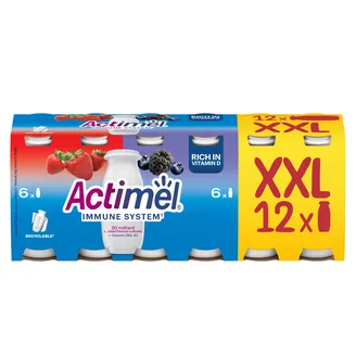 JOGURTA DZĒRIENS ACTIMEL ZEMEŅU KAZEŅU MELLEŅU 12X100G