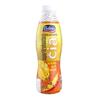 JOGURTA DZĒRIENS SUPER BROKASTIS AR MANGO UN ČIA SĒKLĀM 700G