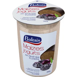 Jogurts BALTAIS Maizes ar žāvētām plūmēm, 380 g