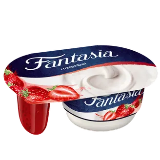 Jogurts Fantasia krēmveida ar zemenēm 118g