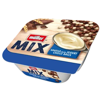 JOGURTS MÜLLER MIX AR ŠOKOLĀDES BUMBIŅĀM 130G