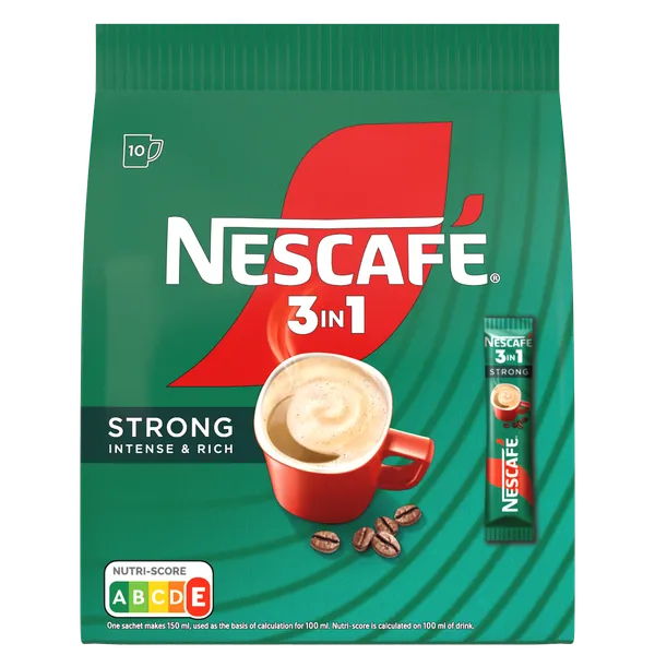 KAFIJA ŠĶĪSTOŠĀ NESCAFE STRONG 3IN1 140G MAISS