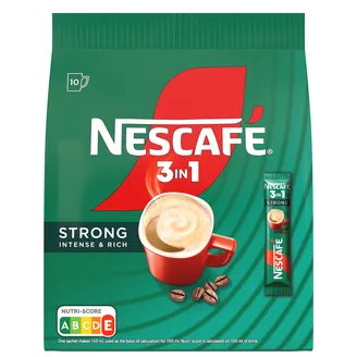 KAFIJA ŠĶĪSTOŠĀ NESCAFE STRONG 3IN1 14GX10 160G MAISS