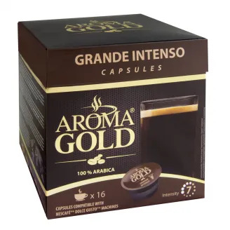 KAFIJAS KAPSULAS AROMA GOLD DG GRANDE INTENSO 128G