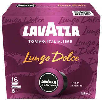 KAFIJAS KAPSULAS LAVAZZA A MODO MIO LUNGO DOLCE 128G